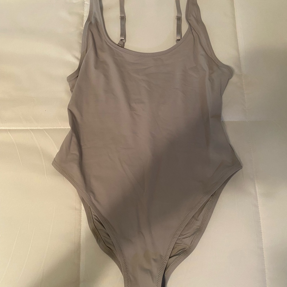 SKIMS Chrome One-Piece Swimsuit